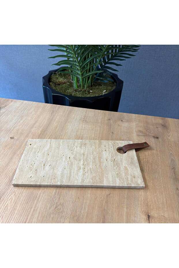 Leather Decorated Travertine Marble Presentation - 1
