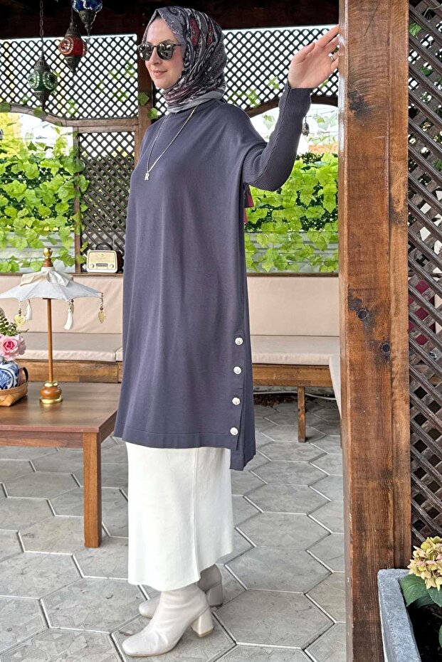 Sevda Triko Tunik Antrasit - 4