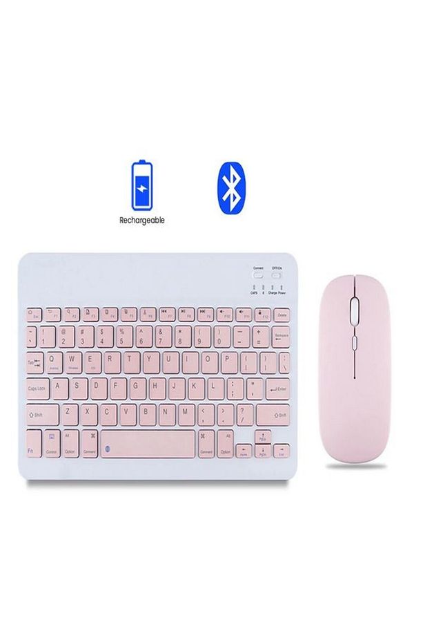 Bkb011 Mini 24x15cm Kablosuz Bluetooth Klavye & Mouse Seti - Universal Uyumlu, Taşınabilir Ve Şarjlı - 1