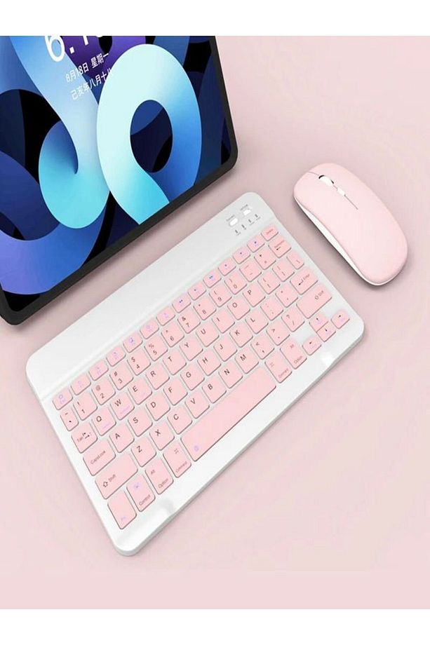 Bkb011 Mini 24x15cm Kablosuz Bluetooth Klavye & Mouse Seti - Universal Uyumlu, Taşınabilir Ve Şarjlı - 3