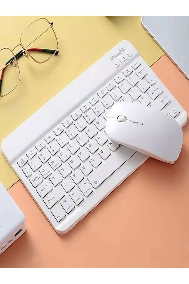 Bkb011 Mini 24x15cm Kablosuz Bluetooth Klavye & Mouse Seti - Universal Uyumlu, Taşınabilir Ve Şarjlı - 2