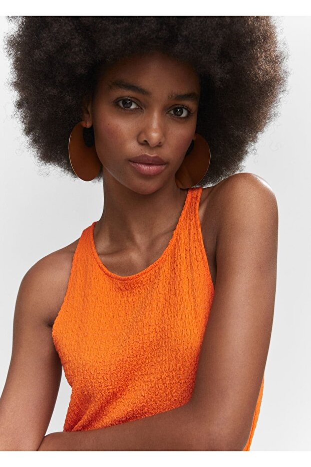 Yırtmaçlı Dokulu Elbise - 7