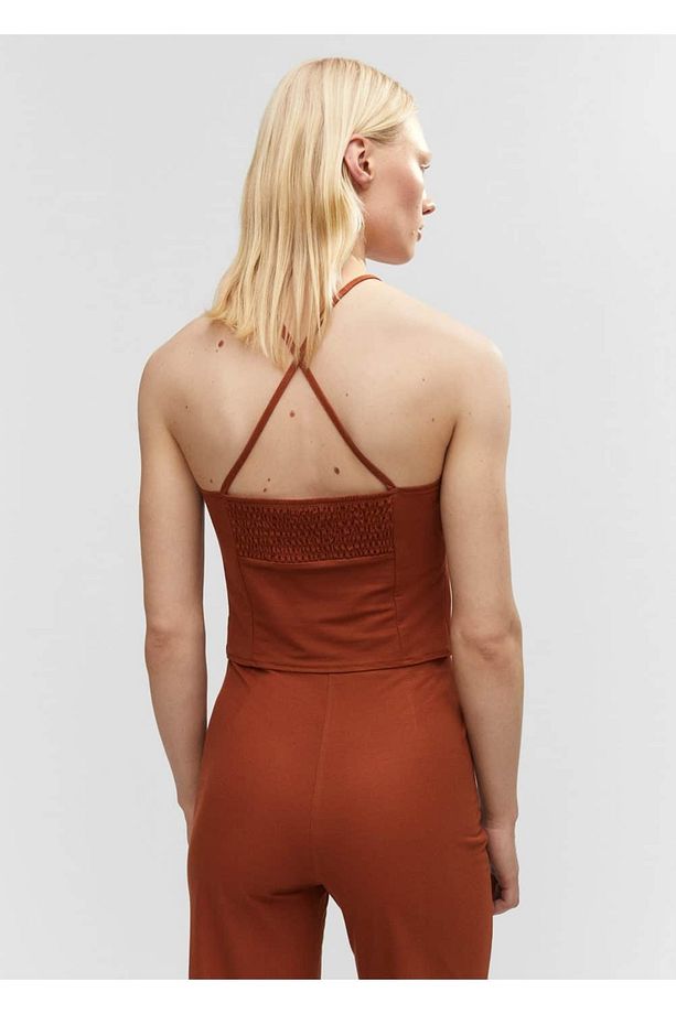 Halter yaka triko bluz - 4