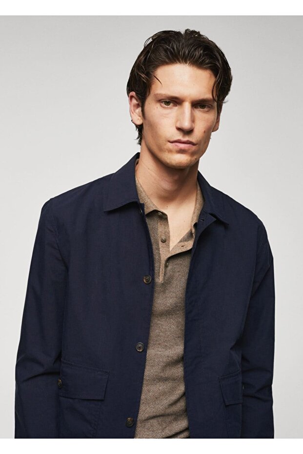 Cepli pamuklu hafif ceket - 7