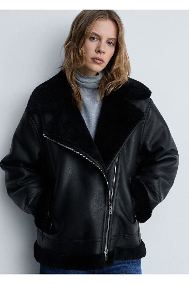 Suni kürk astarlı ceket - 1