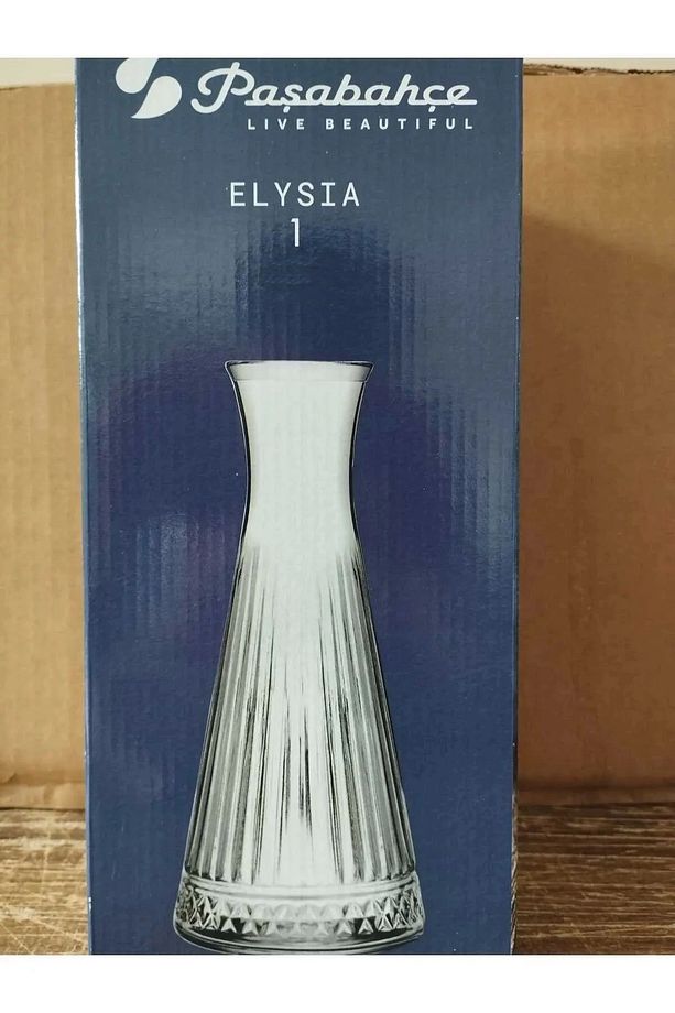 Elysia Karaf Cam Silindir Vazo Elsi 26 Cm Bambu Kuru Cicekler - 2