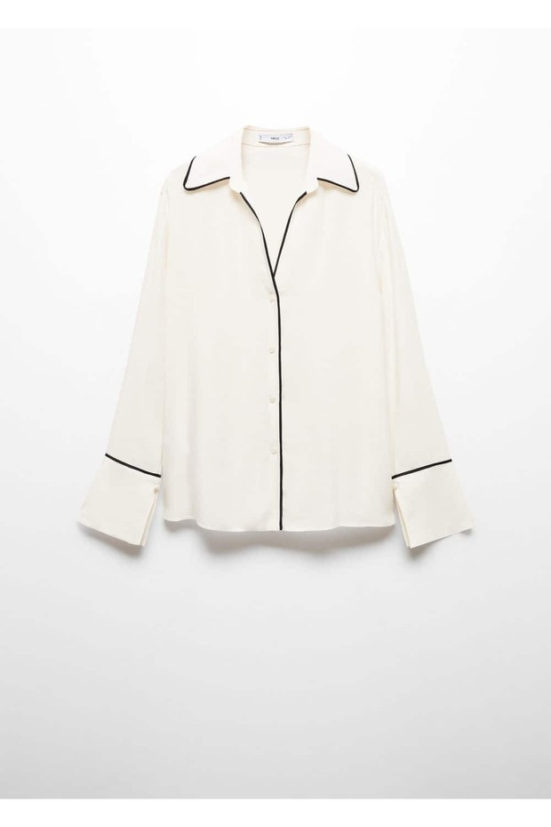 Kontrast Dikişli Gömlek - 3