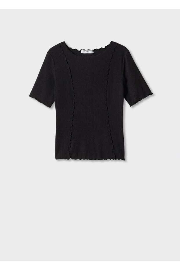 Dekoratif dikişli tişört - 3