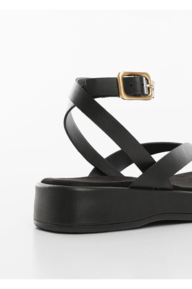 Platformlu bantlı sandalet - 6