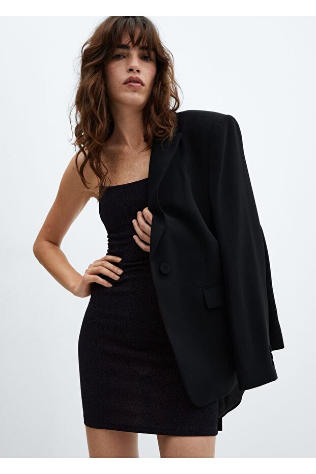 Simli Askılı Elbise - 6