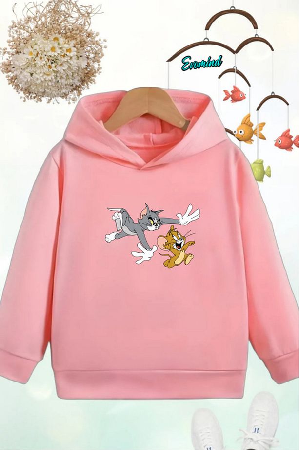 ÇOCUK  BASKILI KAPÜŞONLU SWEATSHİRT - 1