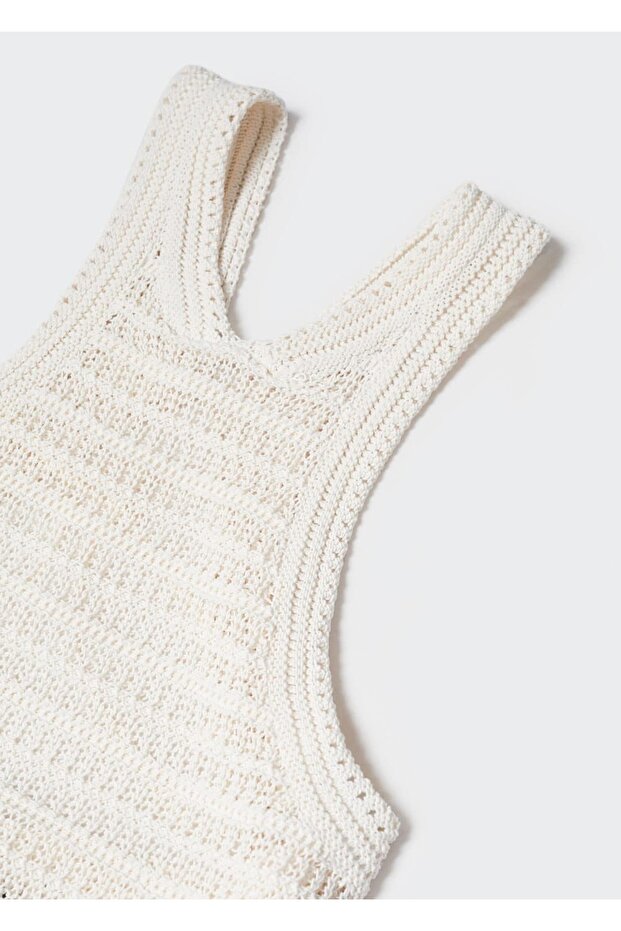 Halter Yakalı Kroşe Bluz - 5