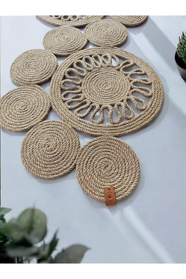 Simena Jüt Hasır Örtü Masa Örtüsü Runner Ranır (100x32cm) - 5