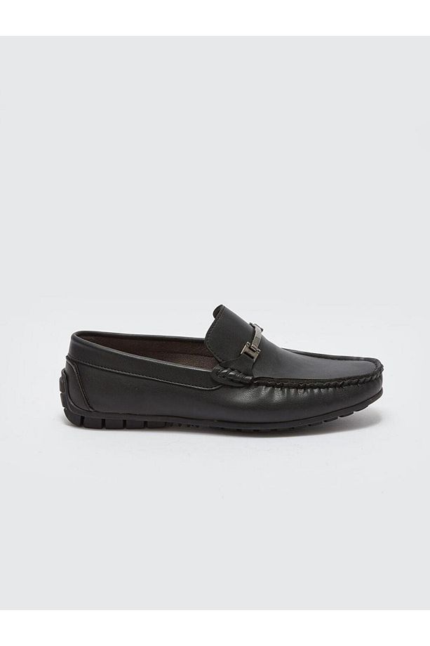 STEPS Siyah Deri Görünümlü Erkek Loafer Ayakkabı - 2