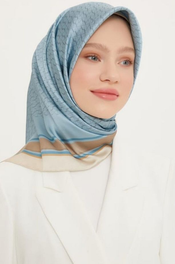 Nostalji Serisi İpek Twill Eşarp 8724D-07 - 1