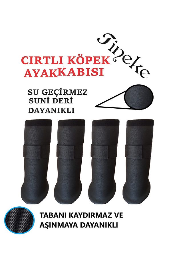 Cırtlı Köpek Ayakkabısı Siyah Xs - 1