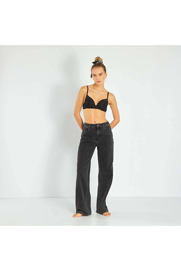 حمالة صدر دافعة باللون الأسود - 4