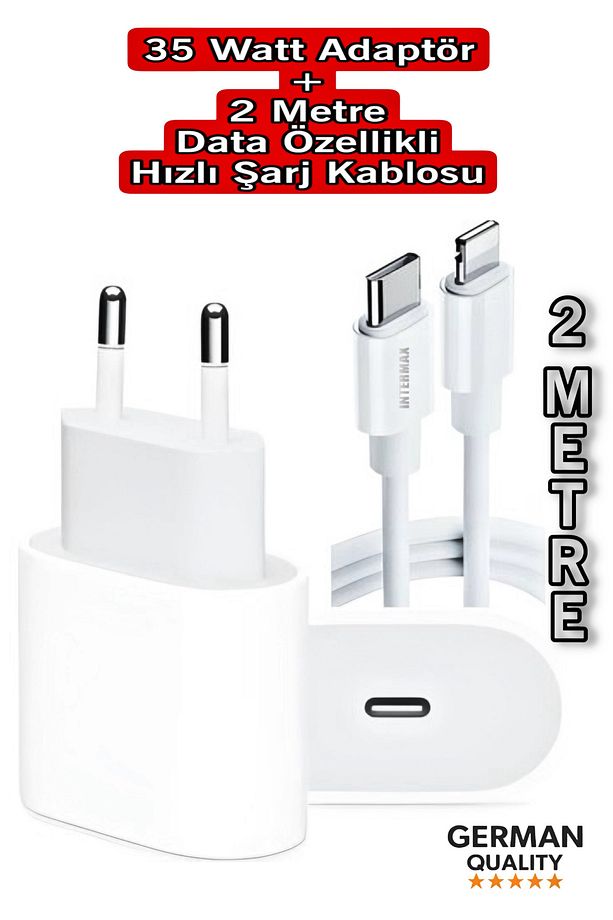 Iphone Tüm Seriler Ile Uyumlu 2metre 35watt Hızlı Şarj Seti Type-c To Lightining Data Kablo - 3