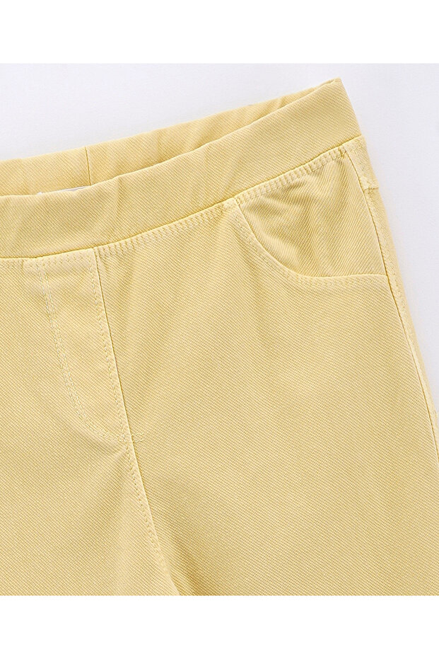 بنطلون جينز مينوتي الأساسي المحبوك - أصفر - 3