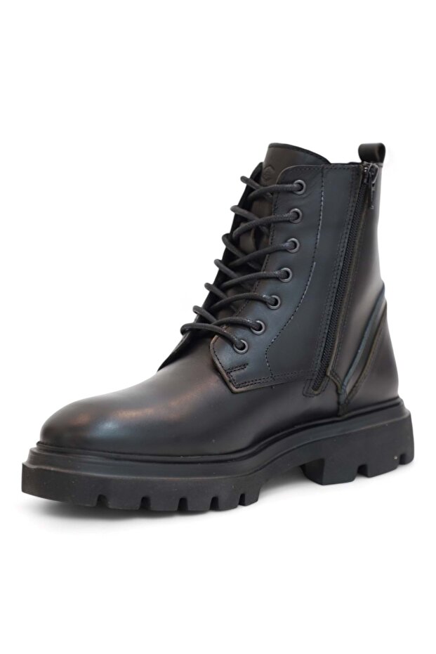 2101 Anatomik Tabanlı Ultra Hafif Hakiki Deri Fermuarlı Erkek Spor Bot - 3