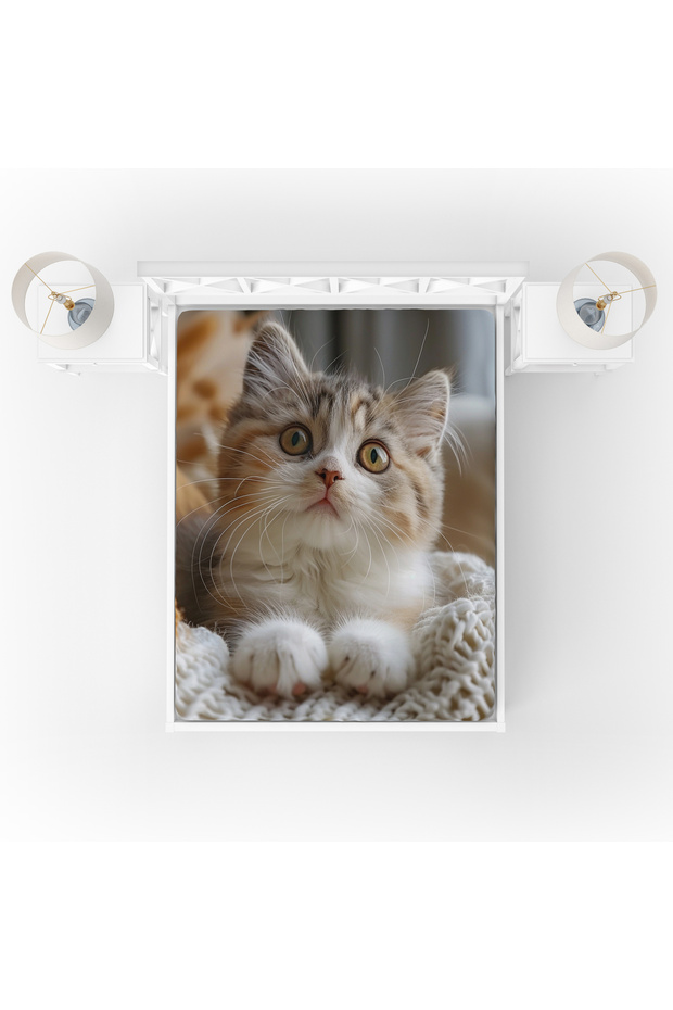Cute Cat Fitted Sheet