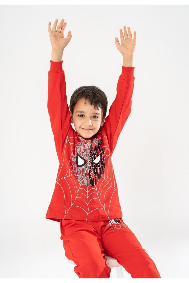 Işıklı Lisanslı 3lü 2ip Örümcek Adam Kostümü, Spiderman Eşofman Takımı, Örümcek Adam Maskesi - 1