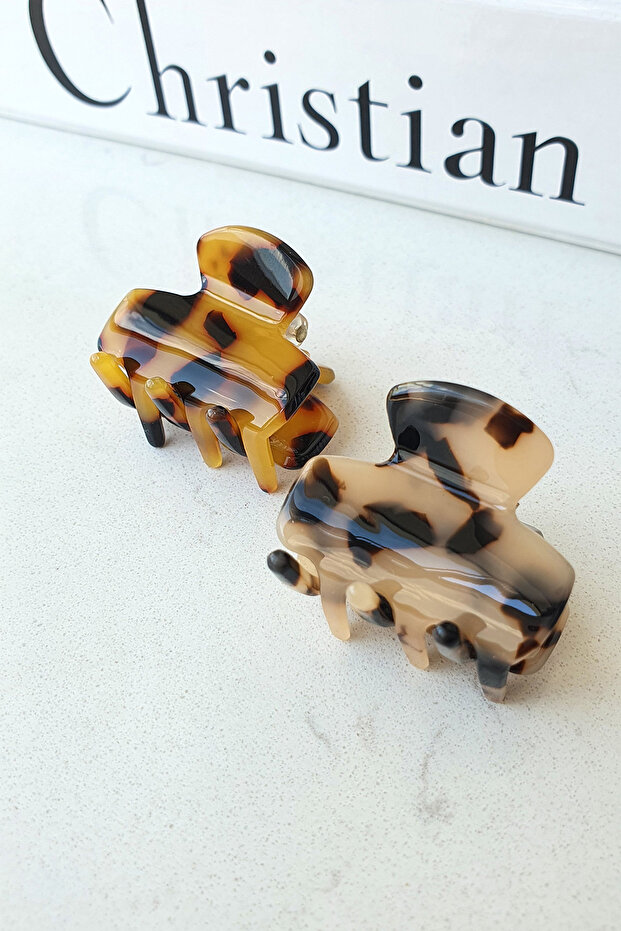 Turtle Shell Patterned Acrylic Bone Latch Buckle - 1