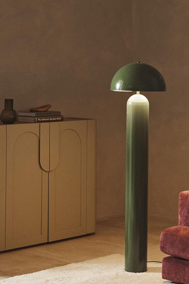 Wing Mushroom Tek Ayaklı Metal Lambader, Salon Lambader, Mantar Lambader - 2