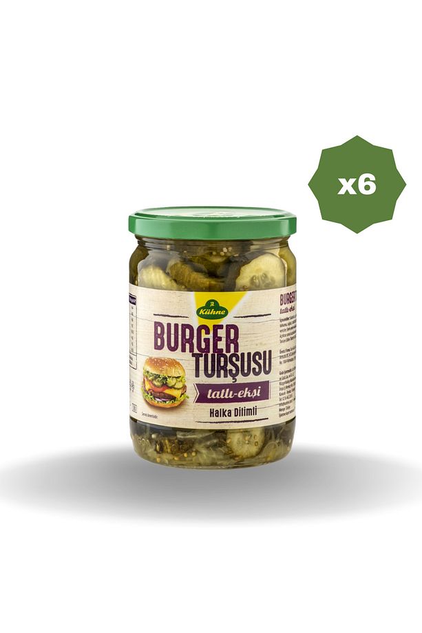 KÜHNE HALKA DİLİMLİ BURGER TURŞUSU 580 ML - (6 ADET) - 1