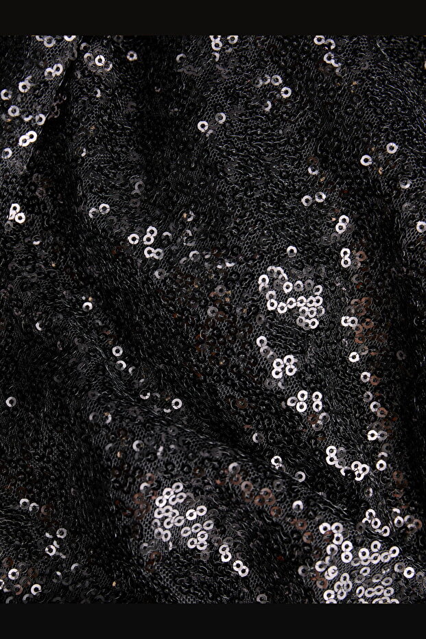 Kadın Pullu Maxi Boy Elbise - Mia - 3