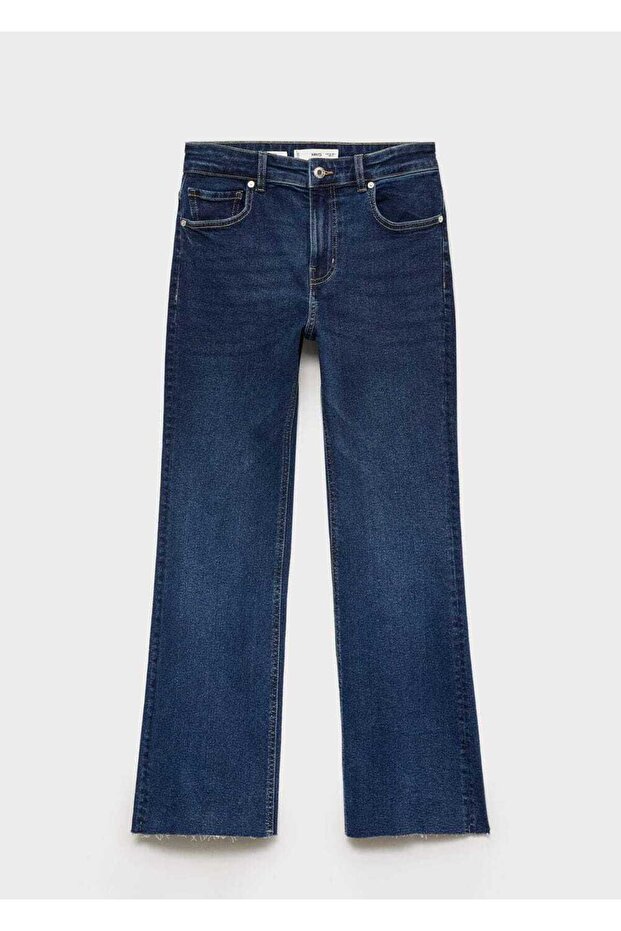 İspanyol paçalı kısa jean pantolon - 3