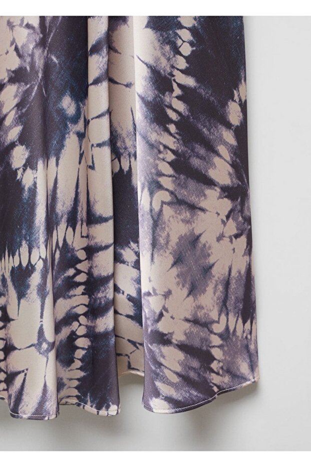 Saten Batik Elbise - 8