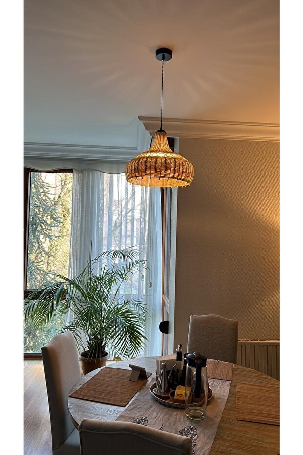 Bambu Sarkıt Avize Rattan Sarkıt: Cloud 40cm - 3