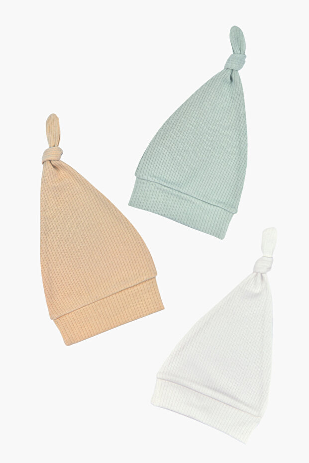 Newborn 3-Piece Beanie Set - Baby Beanie, 100% Organic Cotton