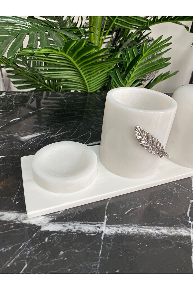 Mermer Banyo Seti Silver - 7