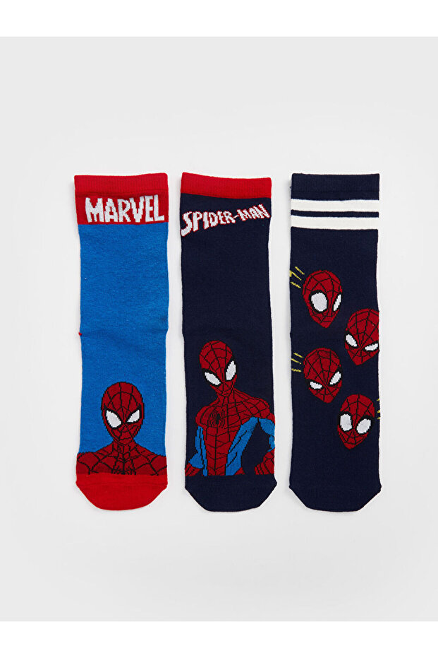 Sparkling Choices from Shining Store |   Spider-Man Patterned Boys' Socks 3-Piece Set - 1