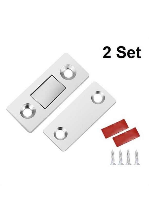 ® 2 Çift Çok Amaçlı Kapı Kapak Dolap Çekmece Mobilya Durdurucu Kapatıcı Mıknatıslar - 1