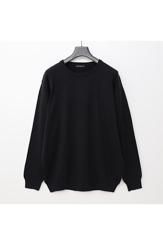 Men's Long Sleeve Slim Polo Neck Sweatshirt - B 180856 - Navy Blue