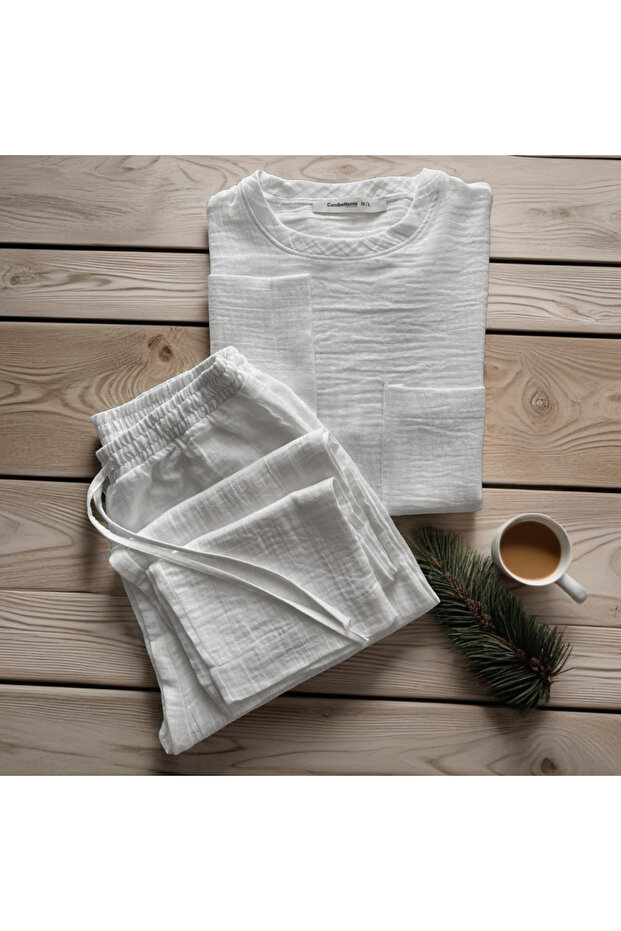 100% Cotton Muslin Men's Pajama Set 1001