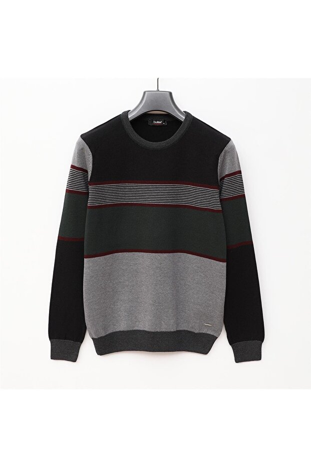 Men's Long Sleeve Slim Sweatshirt - 189393 - Black