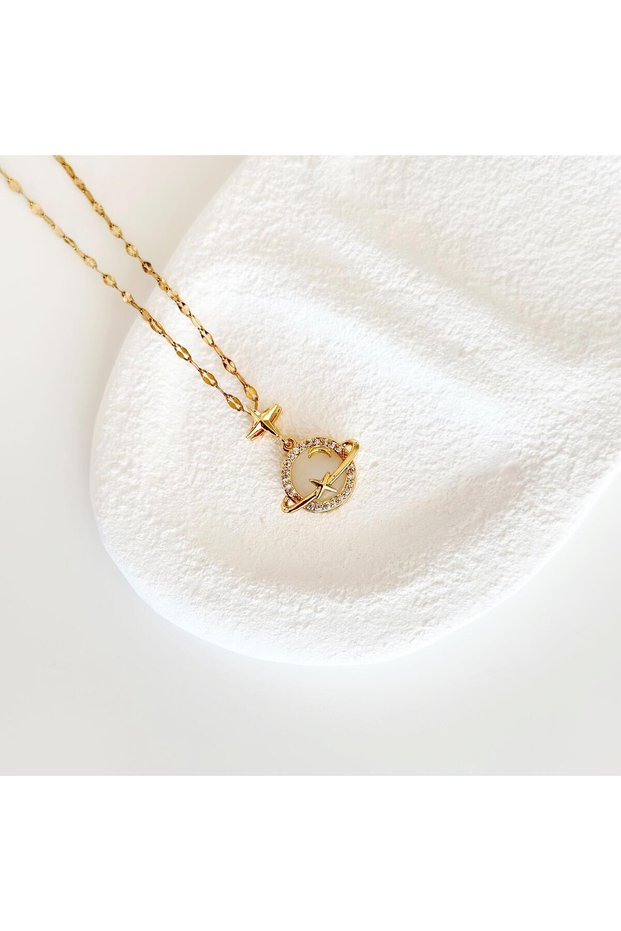 Capella Gold Steel Necklace