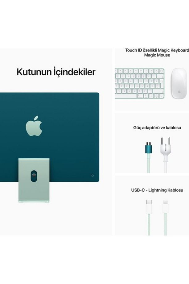 İmac M1 Çip 8gb 512gb Ssd Macos Retina 24" Fhd All In One Bilgisayar Mgpj3tu/a Yeşil - 9