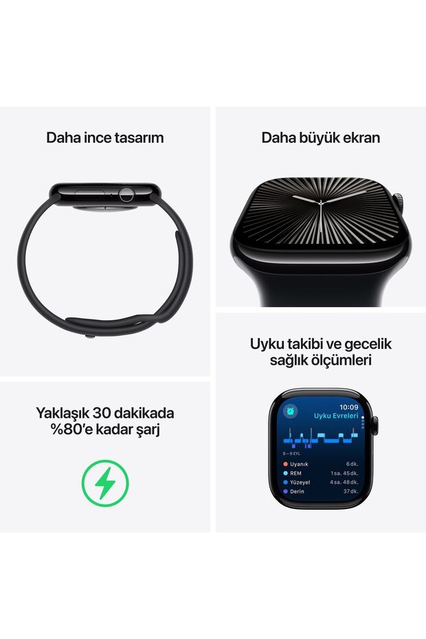 Watch Series 10 Gps 46mm Jet Black Aluminium Case With Black Sport Band - M/l Mwwq3tu/a - 4