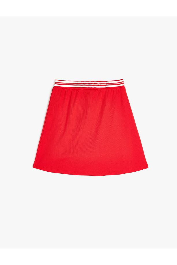 Mini Şort Etek Pileli Beli Lastikli - 2