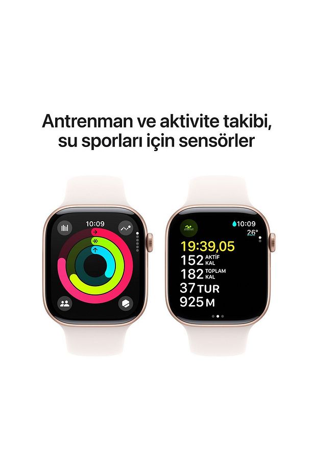 Watch Series 10 Gps 46mm Roze Altın Sarısı Alüminyum Kasa Bulut Pembesi Spor Kordon - M/l Mw - 5