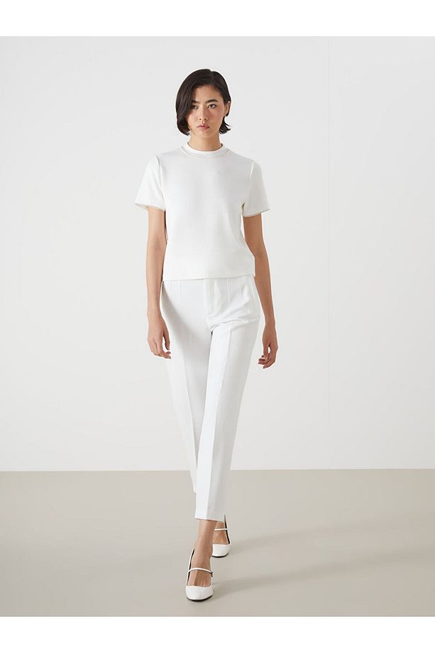 LCW Vision Ekru Dar Fit Kadın Pantolon - 1