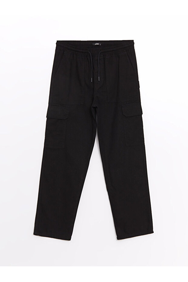 LCW Casual Siyah Standart Kalıp Erkek Kargo Pantolon - 5
