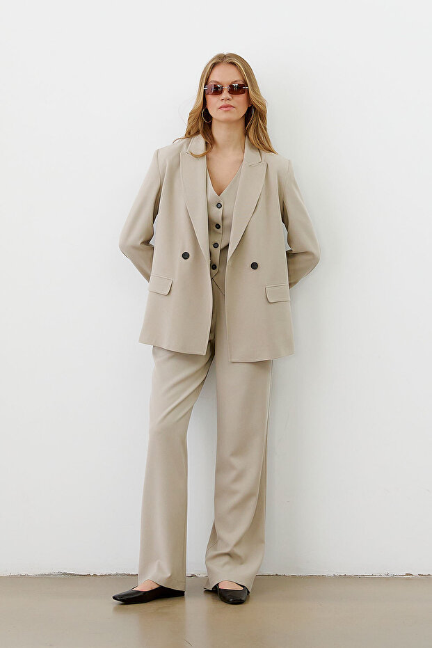 Kruvaze Oversize Ceket - 4