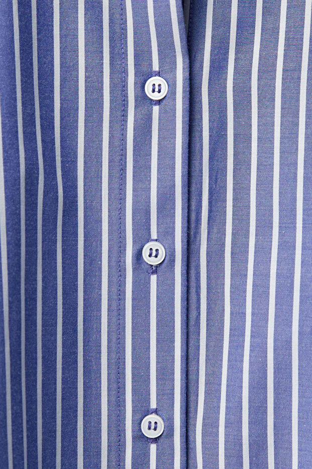 Yırtmaçlı Oversize Gömlek - 8