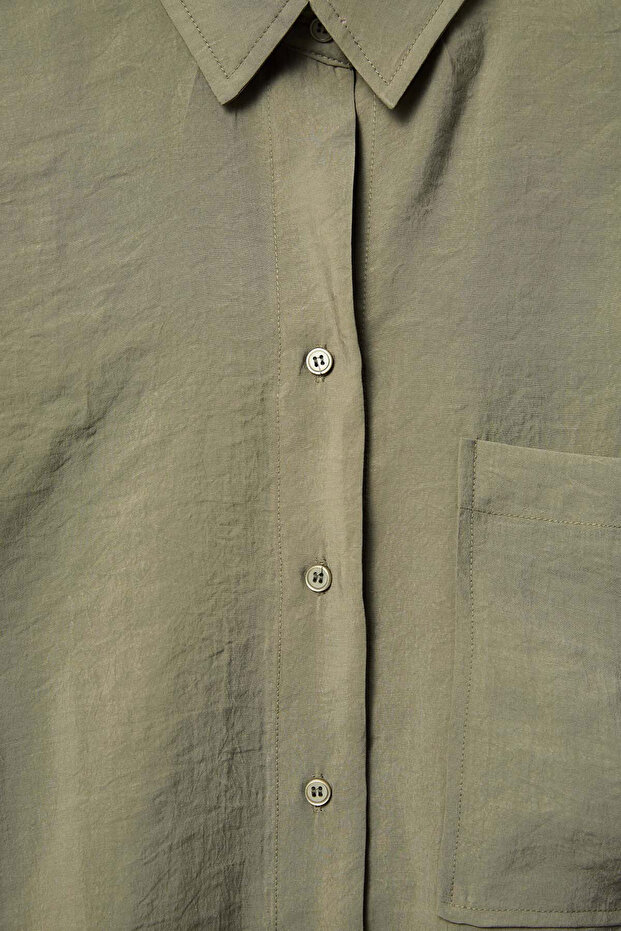 Apoletli Oversize Gömlek - 7